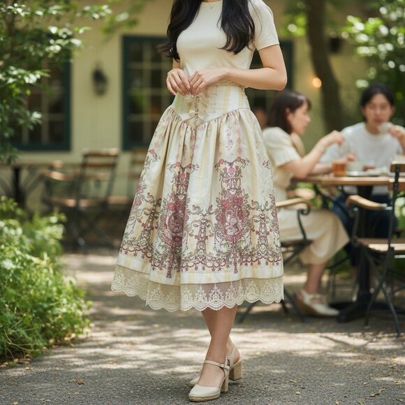 Strawberry Miko Lolita Lace Cosplay Victorian Renaissance L Large Fairy - Picture 1 of 10